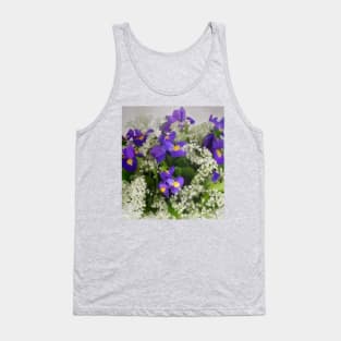 Purple Iris and baby’s breath Tank Top